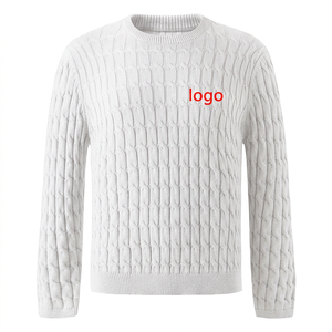 Custom Winter Eco Friendly Men's Knit <b>Jumper</b> Old Money Style <b>Vintage</b> Casual GOTS Cotton Crew Neck Sweater For Men - Product Image 6