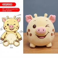 Jouets en peluche personnalisés, poupées douces, girafe- Cochon créatif, jouet en peluche Marteau, poupée adaptée, porte-clés en peluche, articles de marché créatifs, en gros