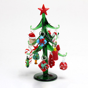 Ornamenti in vetro albero di natale di Babbo Natale Cover ornamenti creativi cartoni animati decorazioni Desktop regali festivi fatti a mano - Product Image 2