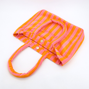 Borsa Tote da Donna Ecologica a Righe in Tessuto Spugna, Grande Capacità, Resistente, per Viaggi e Spiaggia - Product Image 3