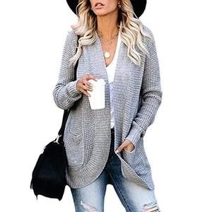 Cardigan <span class=keywords><strong>Grande</strong></span> <span class=keywords><strong>Taille</strong></span> <span class=keywords><strong>Femme</strong></span> Nouveau Modèle Décontracté en Tricot à Manches Longues – Vente en Gros - Product Image 2
