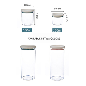 Nhựa trong suốt lưu trữ nhà bếp container với nắp cho thực phẩm và gia vị lọ bảo quản - Product Image 3