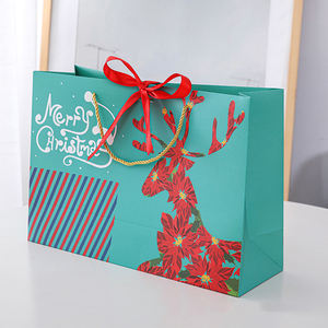 Sac cadeau réutilisable écologique pour les courses Peut personnaliser l'apparence du sac cadeau sac en papier cadeau de bonbons de vacances - Product Image 2