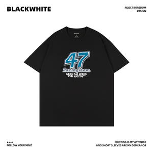 Camiseta de algodón para hombre Qneckwhite, talla S, 100% algodón, jersey transpirable, manga corta, hecha en China - Product Image 4