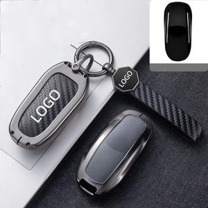 Housse de porte-clés de voiture en fibre de carbone en alliage de zinc DM pour accessoires de porte-clés <span class=keywords><strong>Tesla</strong></span> <span class=keywords><strong>Model</strong></span> <span class=keywords><strong>3</strong></span> <span class=keywords><strong>Model</strong></span> S - Product Image 6