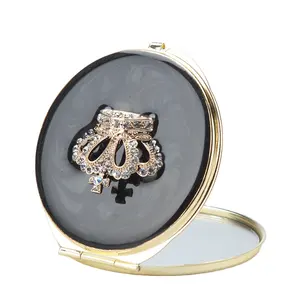 Espejo redondo de diseño de corona, espejo portátil para belleza, joyería, espejo compacto - Product Image 1