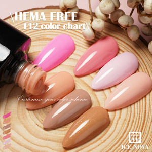 Esmalte de Uñas en Gel Jelly Sin HEMA de ICE NOVA, 112 Colores, Paleta de Gel Pudín Transparente Nude, Rosa, Marrón con Brillos - Product Image 2