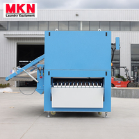 Système combiné repasseuse et plieuse haute performance MKN, équipement automatique de pliage du linge pour usine de blanchisserie centralisée