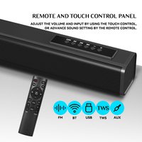 Barre de son Bluetooth 501D 60W RMS, lumière LED, AUX USB FM télécommande, woofer 5'', barre de son surround pour téléviseur domestique