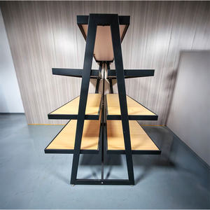 Exhibidor <span class=keywords><strong>de</strong></span> Metal y Madera Personalizado, Estante <span class=keywords><strong>de</strong></span> Metal Resistente con Estantes <span class=keywords><strong>de</strong></span> Madera para Tiendas Minoristas, Tiendas <span class=keywords><strong>de</strong></span> <span class=keywords><strong>Ropa</strong></span>, Directo <span class=keywords><strong>de</strong></span> Fábrica - Product Image 5
