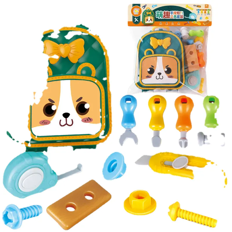 HY Toys sélectionne le sac de rangement d'une nouvelle fille pour s'habiller comme un jouet de parure de famille ensemble d'outils de réparation de sac à main amusant