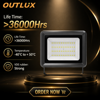 Applique murale LED OUTLUX E015EI METEOR 50W IP65, angle de faisceau 120°, température de couleur 6500K, construction en aluminium pour éclairage de porte/villa