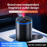 Diffuseur de parfum double senteur OEM ODM pour voiture, lumière de plafond étoilée, PP 30ml x2, pulvérisation aromatique indépendante, parfum d'intérieur