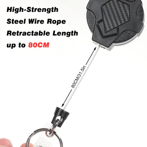 Porte-clés rétractable robuste avec logo <span class=keywords><strong>personnalisé</strong></span> XXH-P079 Porte-<span class=keywords><strong>badge</strong></span> tactique <span class=keywords><strong>pour</strong></span> carte d'identité Mousqueton rétractable avec <span class=keywords><strong>cordon</strong></span> en fil d'acier - Product Image 3