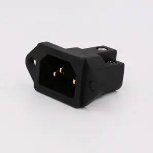 Viborg-toma de corriente chapada en oro de 24K, cobre puro VI06BG, conector de entrada IEC de grado de Audio negro