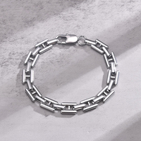 Accessoires de mode à la mode Punk carré en acier inoxydable épais chaîne Bracelet H Bracelet chaîne fine et lien Bracelet homme fait à la main