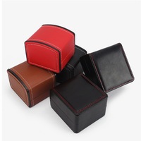 Boîte de rangement pour montres en cuir haut de gamme, logo personnalisé imprimé, boîte de présentation de montres à rabat, boîte de rangement pour lunettes, emballage