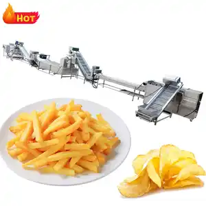 Full- automatic fresh potato chip processing production line high production potato chips fryer machine