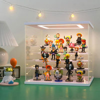 Vitrine personnalisée en acrylique transparent éclairée par LED, figurines miniatures Pop détachables, étagères anti-poussière, vitrines empilables