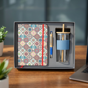 Kit Cadeau d'Entreprise en Cuir PU au Design Unique et Élégant, Boîte Cadeau Personnalisée avec Logo en Relief, Couleurs Personnalisables, Nouvel An, Rentrée Scolaire - Product Image 1