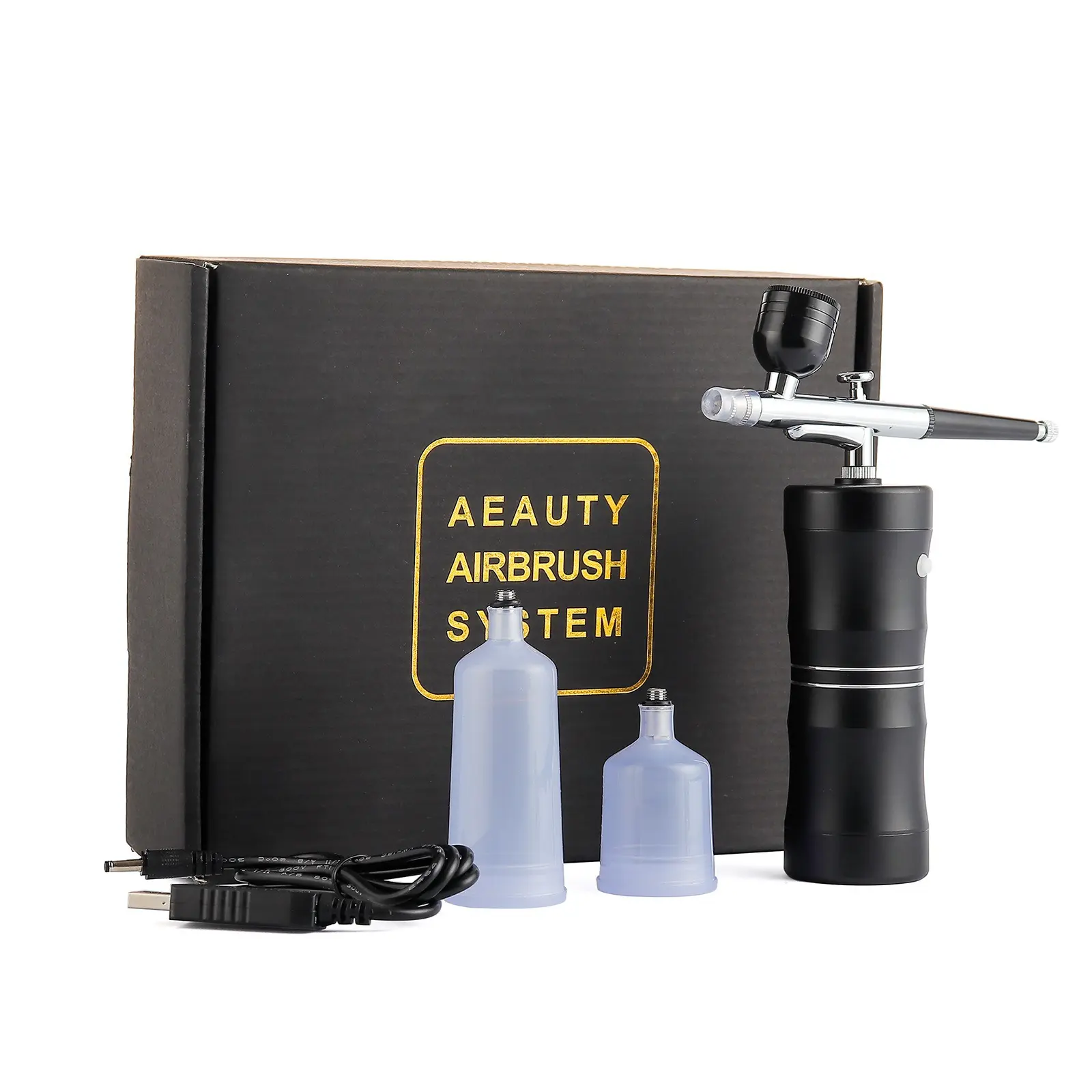 Mini aerógrafo portátil recargable inalámbrico, compresor de maquillaje, Kit de pintura, máquina de aerógrafo de uñas con compresor de aire para Kit de pastel