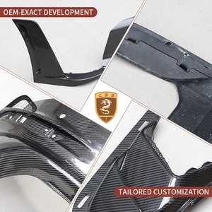 Kit carrosserie style OEM en fibre de carbone sèche pour Porsche 911 <span class=keywords><strong>992</strong></span> GT3 RS : Lame avant, aérations d'ailes, jupes latérales, diffuseur arrière - Product Image 5