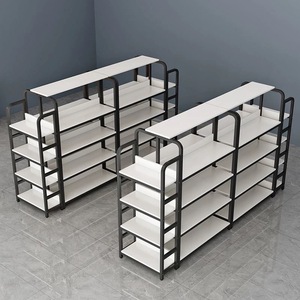 Venta al por mayor de fábrica en China: Isla central de <span class=keywords><strong>supermercado</strong></span> de 4 niveles, doble cara, de madera y metal, duradera, ecológica y de instalación rápida. - Product Image 2
