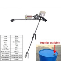 220V 200L/55 gallons Agitateur mélangeur à volant industriel à main de haute qualité