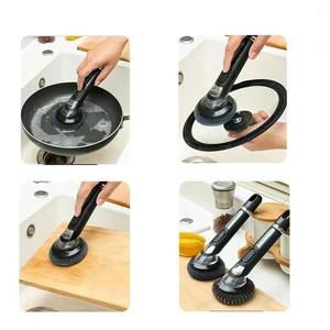 DS2897 Brosses à <span class=keywords><strong>vaisselle</strong></span> de cuisine avec poignée Distributeur de <span class=keywords><strong>liquide</strong></span> Nettoyant Pot Brosse à <span class=keywords><strong>vaisselle</strong></span> Brosse à <span class=keywords><strong>vaisselle</strong></span> avec distributeur de <span class=keywords><strong>savon</strong></span> - Product Image 6