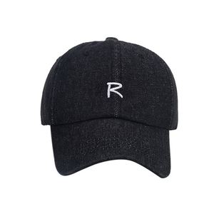 Gorra de Béisbol sin Estructura con Logotipo Bordado, Gorra de Vaquero Azul con Letras Bordadas, Gorra de Papá Vaquero - Product Image 3