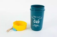 Boîte à lunch ronde de qualité alimentaire et ensemble de bouteilles d'eau Récipient micro-ondes étanche en PP avec ensemble de tasses à eau pour Stnduents