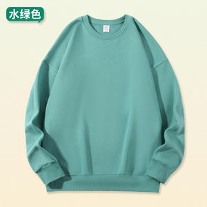 Sweat-shirt col rond uni 380G pour homme et femme, sweat-shirt décontracté pour couple, logo personnalisable - Product Image 5