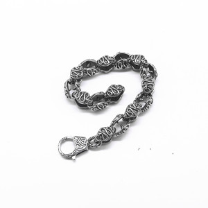 Bracelet Yunnique en argent tibétain avec motif serpent, bijoux de mode unisexe, design géométrique, style punk moto - Product Image 2
