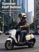 Casque ouvert ABS certifié 3C pour moto, vélo électrique et scooter – Idéal pour les trajets urbains estivaux