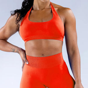Atmungsaktives, langlebiges, nahtloses, solides, 2-teiliges Active wear Yoga-Set mit hoher Taille Tägliche Fitness-Sport bekleidung für den Außenbereich Elastische Taille - Product Image 3