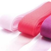 Vente en gros de filet rigide plat uni de 1 po (2,5 cm), 3 po (7,5 cm), 4 po (10,0 cm), crinoline rigide, tresse