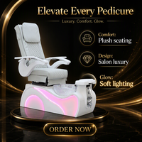 Fauteuil de pédicure électrique en plastique renforcé de fibre de verre, pour salon de manucure, salon de beauté, spa pour les pieds, massage, canapé-lit inclinable réglable