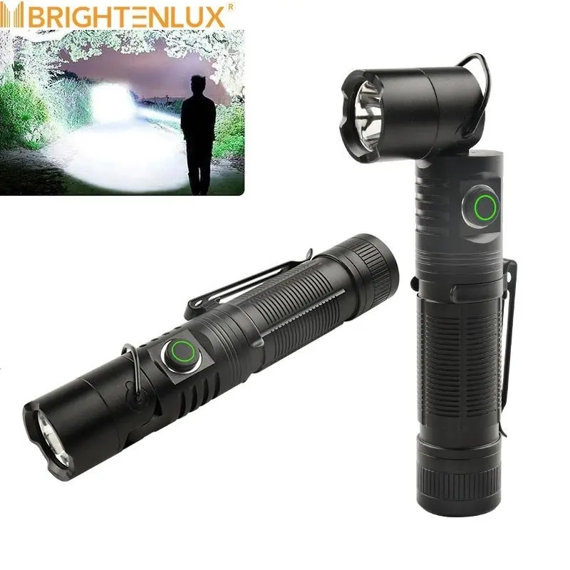 Super Bright Linterna Magnet Tactical Small Torch Light rotating Taschenlampe USB Powerful LED Rechargeable EDC Mini Flashlight