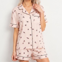 Pyjama deux pièces décontracté pour femme, ensemble de vêtements de nuit personnalisés, vêtements pour femme, pyjama à manches courtes, vêtements de nuit pour femme, vêtements de maison