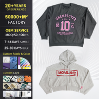 Sweat-shirts et sweats à capuche personnalisés en coton DAZU OEM, coupe courte, col rond, pour femmes et hommes