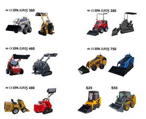 Topsense Euro 5 EPA selip Diesel Steer roda <span class=keywords><strong>Mini</strong></span> <span class=keywords><strong>Loader</strong></span> dengan mesin pemotong rumput Mulcher hutan - Product Image 6