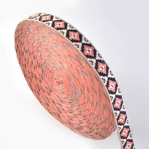Custom 100% Polyester Jacquard Ethnic <b>Ribbon</b> Trim Custom Logo Eco-Friendly for Guitar Shoulder Strap Home Textile Accessories - Product Image 2