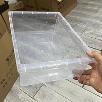 Boîte de reproduction pour reptiles A4, réservoir en plastique PP, habitat de reproduction, terrarium durable, enclos ventilé, conteneur d'éclosion
