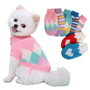 Puppy Winter Clothes Warm Multi-Colors Cute Knitted Turtleneck Sweater For Small Medium Large Dogs And Cats