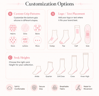 Chaussettes de yoga personnalisées antidérapantes, douces, confortables, de haute qualité, pour fitness et pilates