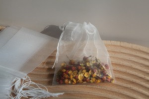 ถุงกรองชาไนลอนใสพร้อมเชือกรูดสำหรับชาใบและสมุนไพร - Product Image 6