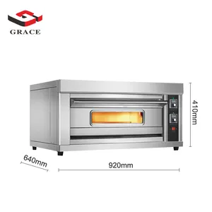 China Factory Wholesale Price Stainless Steel Baking Oven 1 Deck 2 Trays Electric Deck Oven