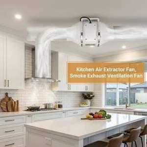 Ventilateur de salle de bain de 5 pouces à montage mural sans réparation de cloisons sèches, haute pression statique, pour l'évacuation de la chaleur du grenier, <span class=keywords><strong>extracteur</strong></span> <span class=keywords><strong>d</strong></span>'<span class=keywords><strong>air</strong></span> en ABS - Product Image 5