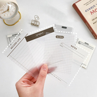 Transparent étanche 50 feuilles blocs-notes auto-adhésifs blocs-notes pour la papeterie scolaire et les fournitures de bureau