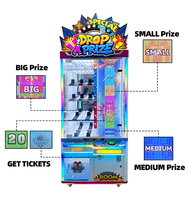 Machine d'arcade Leon Drop a Prize Special Redemption, machine d'arcade à griffes pour centre commercial et salle de jeux